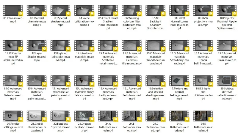 C4D材质宝典视频教程（英语中字）39集
